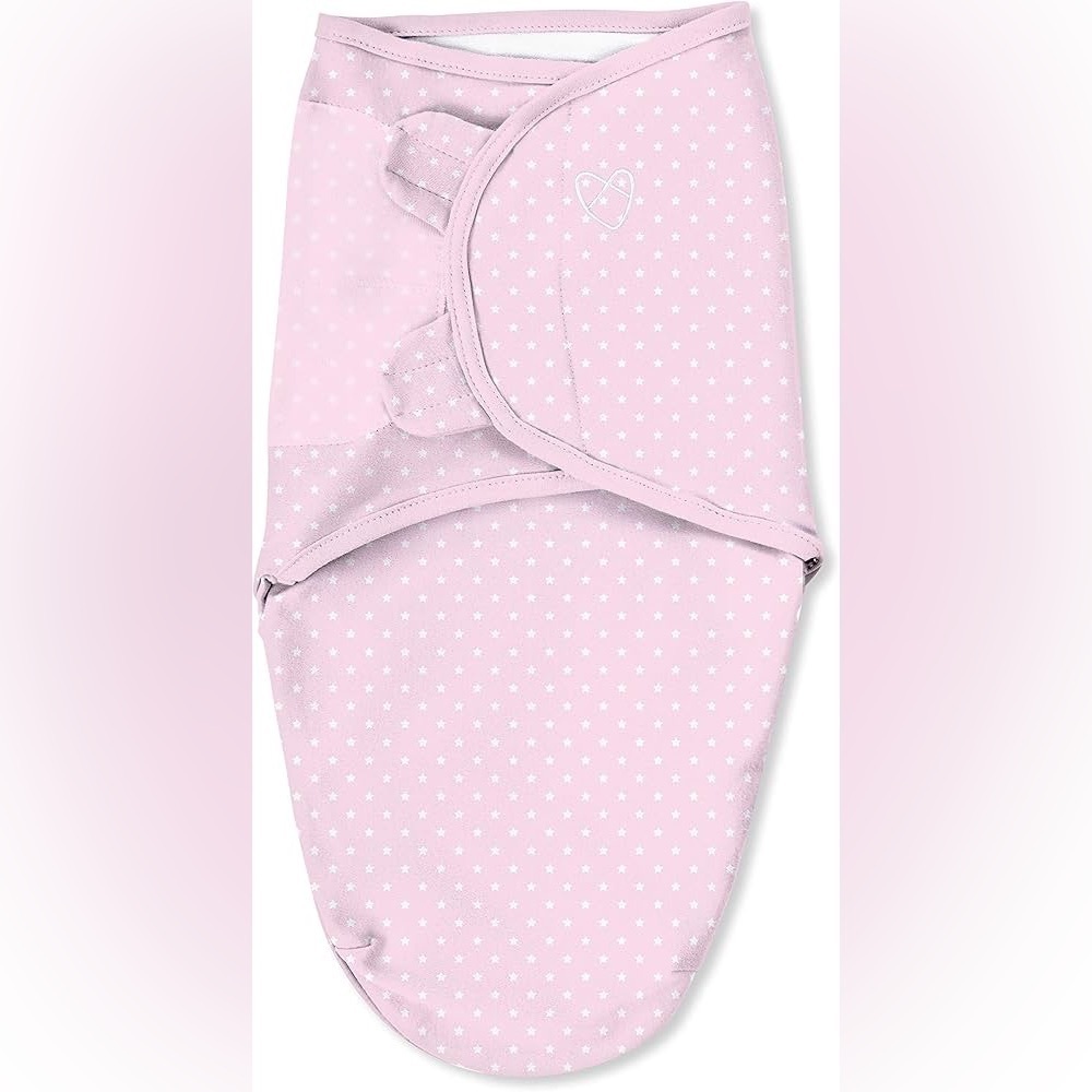 SWADDLE ME Original Baby Swaddle Pink Star Pattern Velcro Size Small 0-3 Month